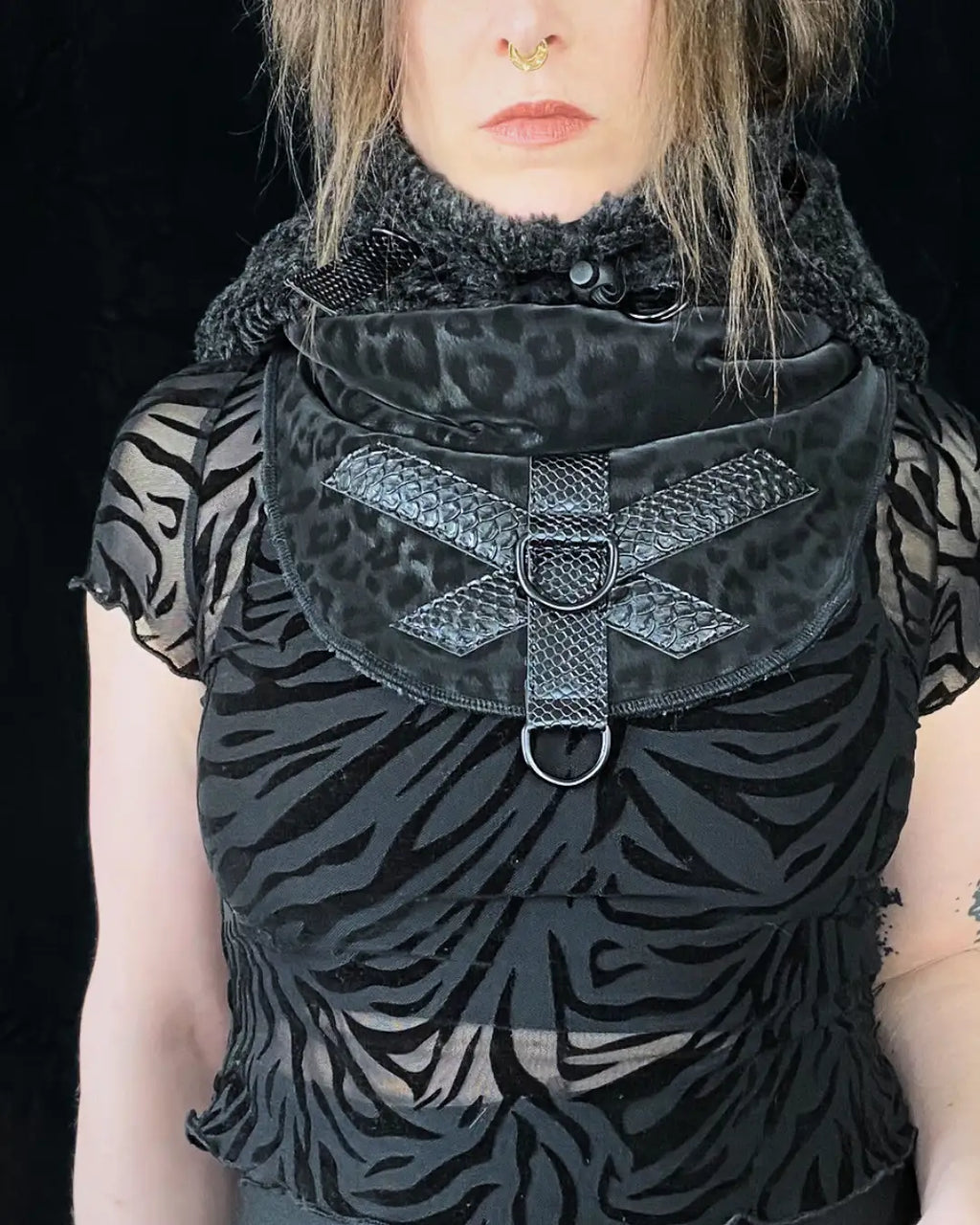 Hooded Cowl Balaclava - Leo BLACK
