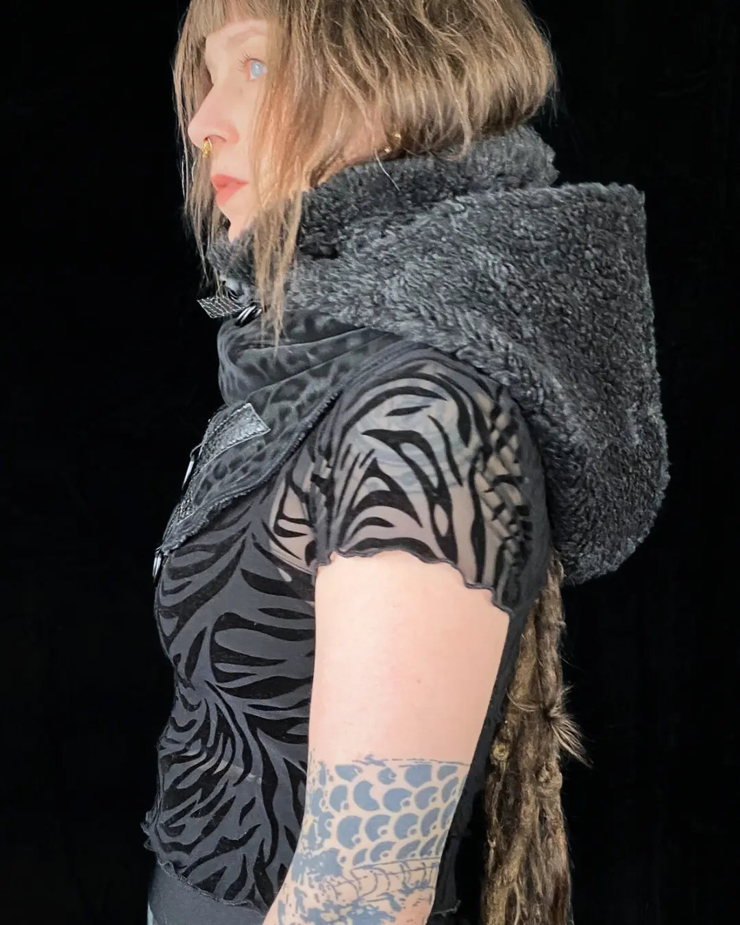 Hooded Cowl Balaclava - Leo BLACK