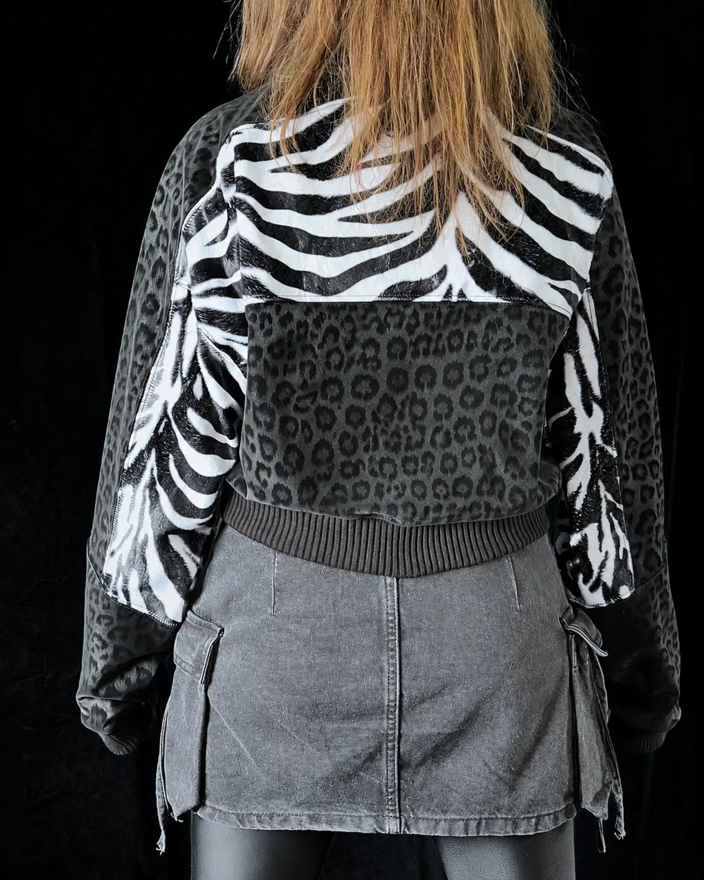 Lightweight Bomberjacket leo / zebra