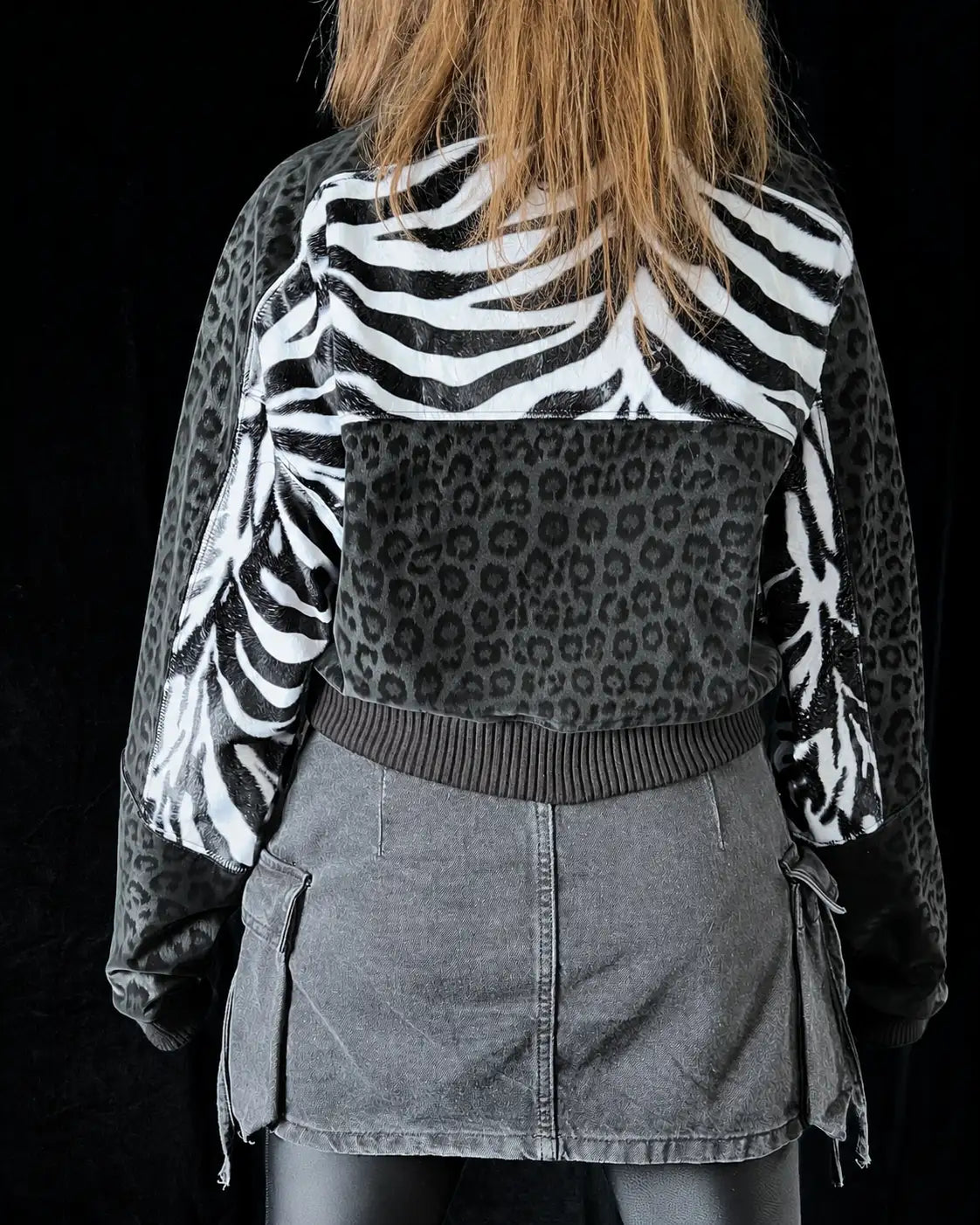 Lightweight Bomberjacket leo / zebra