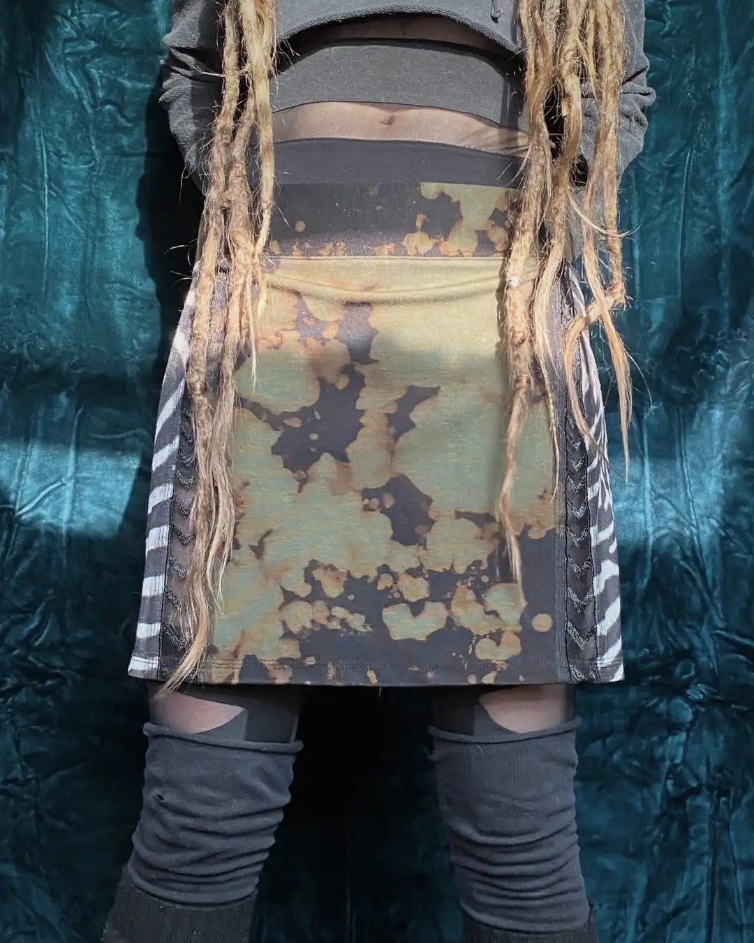 Minirock Animalprint Zebra/Tie Dye/Mesh