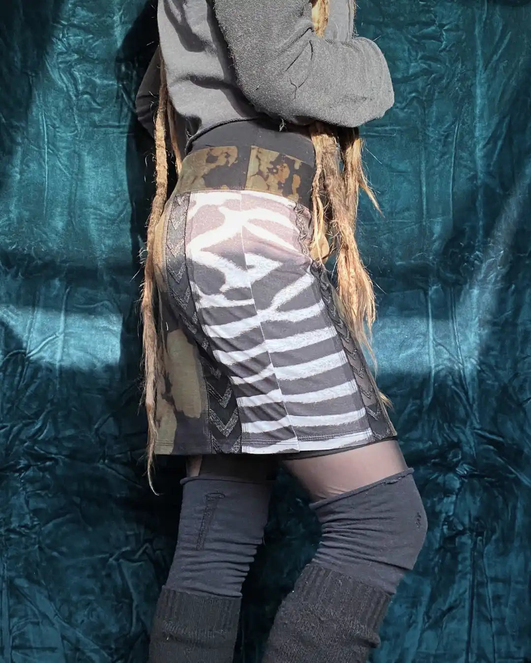 Minirock Animalprint Zebra/Tie Dye/Mesh