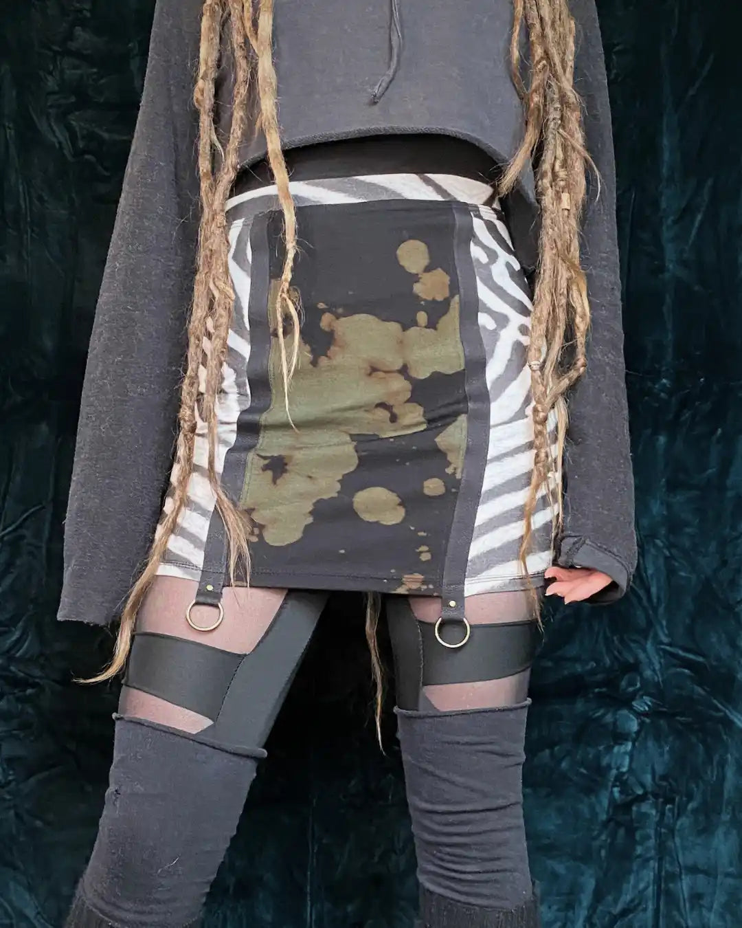 Minirock Animalprint Zebra/Tie Dye