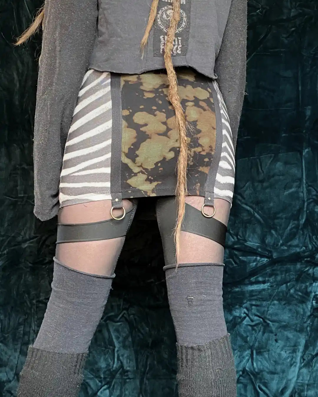 Minirock Animalprint Zebra/Tie Dye