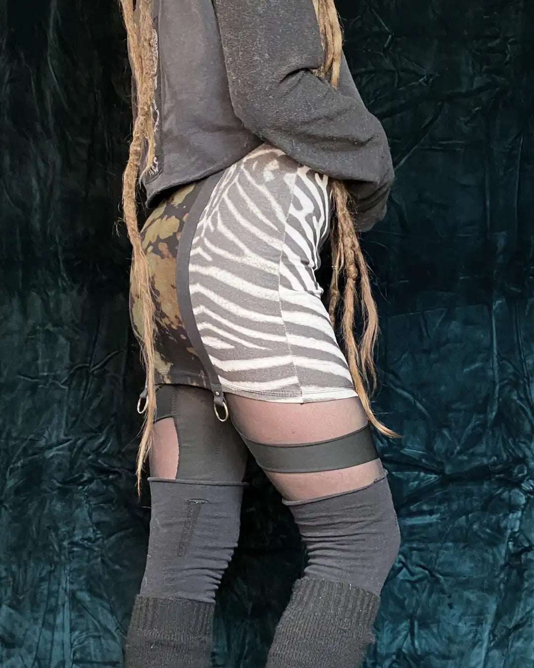 Minirock Animalprint Zebra/Tie Dye