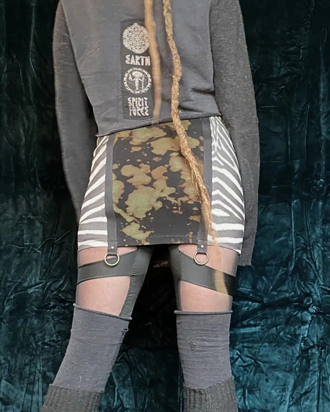 Minirock Animalprint Zebra/Tie Dye