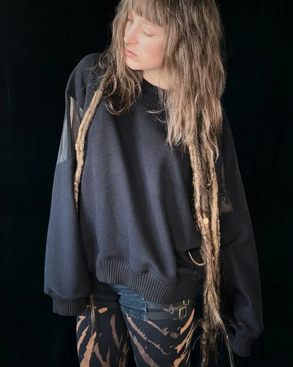 Oversize Sweater Mesh + Patch