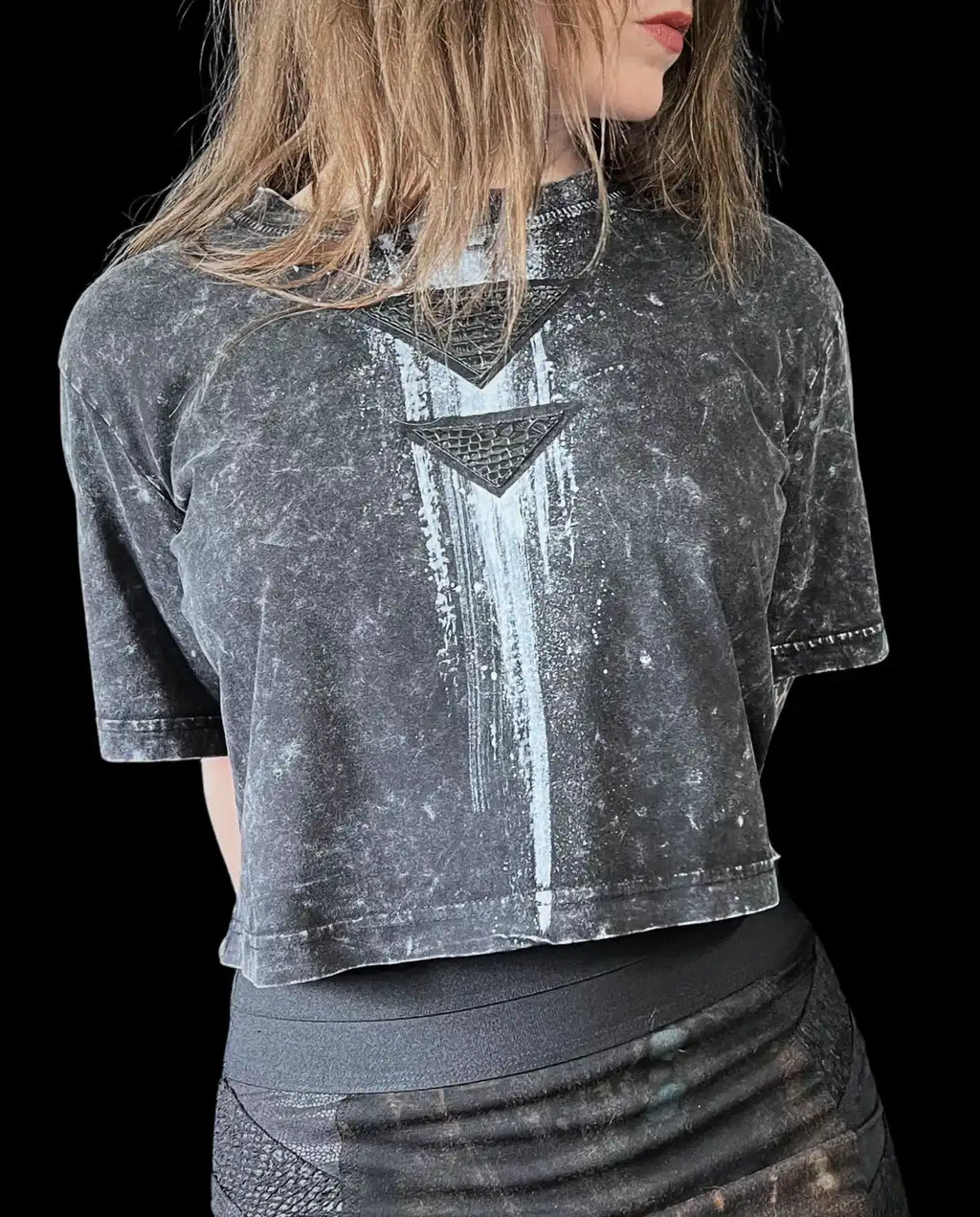 Painted Acid Tee • dark grey • Bat II • S