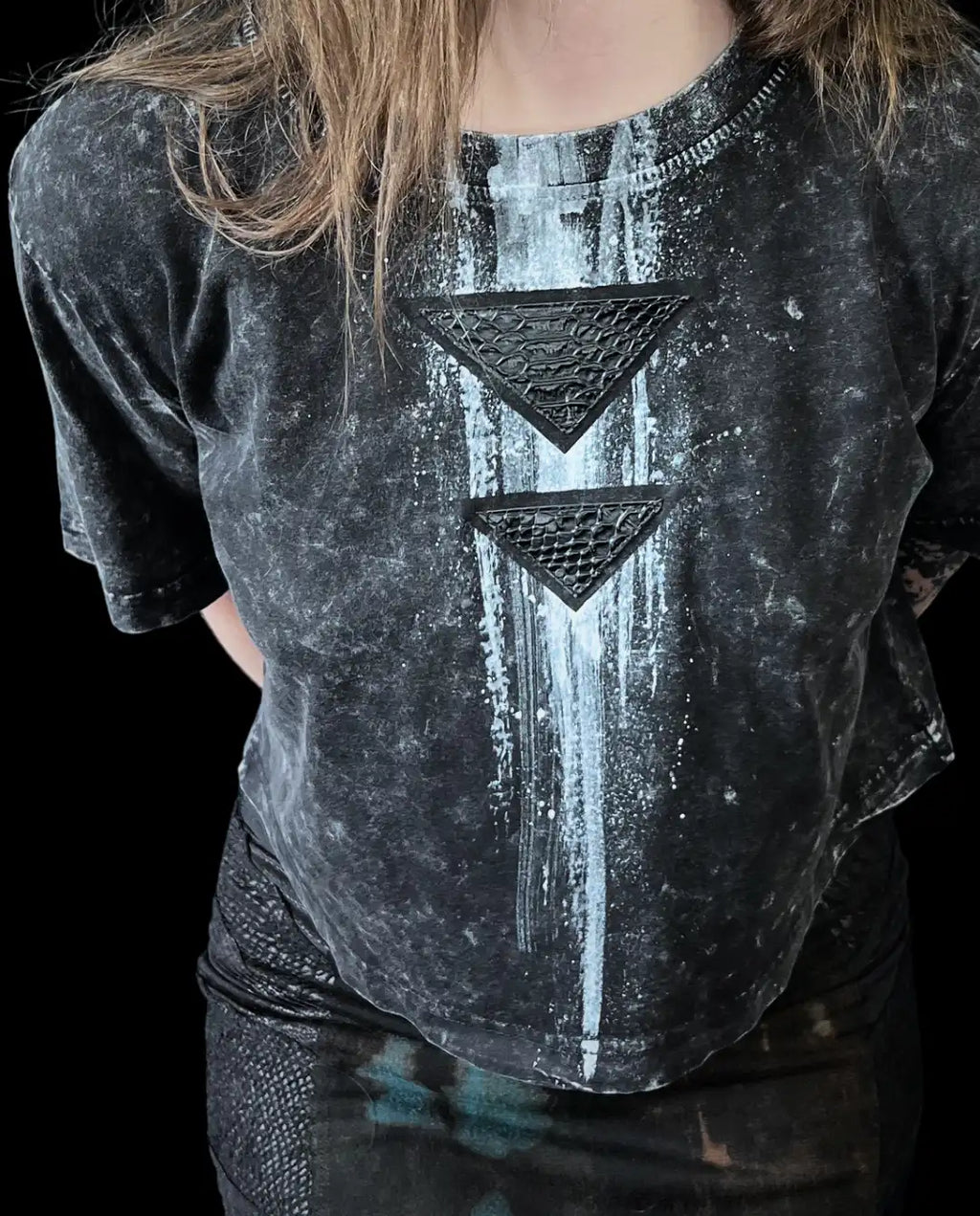 Painted Acid Tee • dark grey • Bat II • S