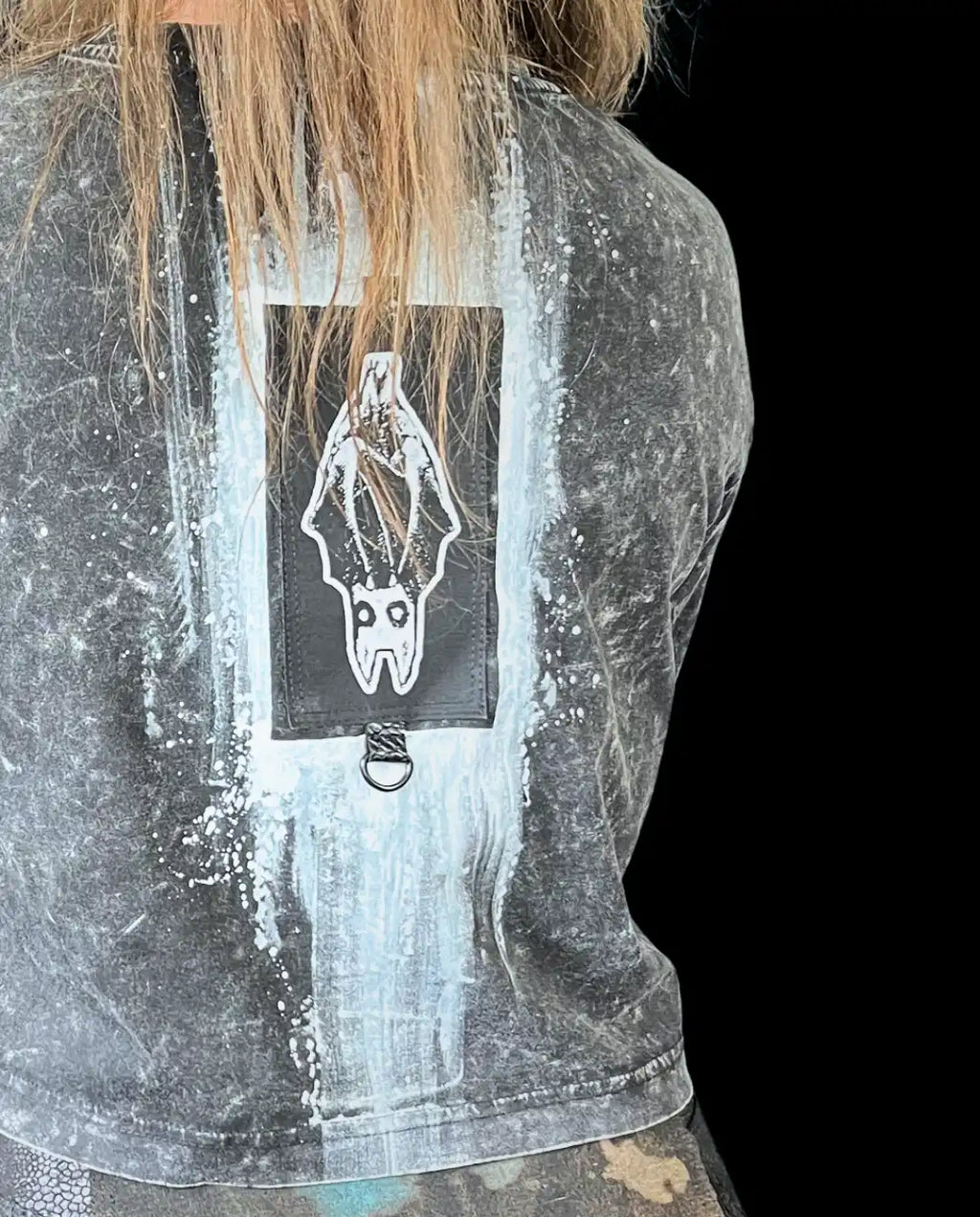 Painted Acid Tee • dark grey • Bat II • S