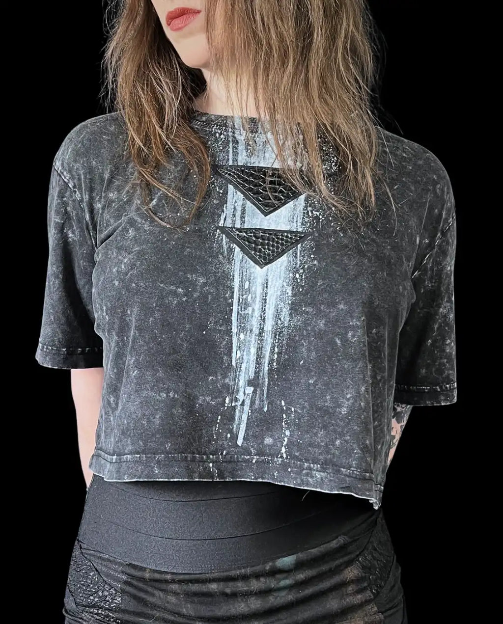 Painted Acid Tee • dark grey • Bat l • S