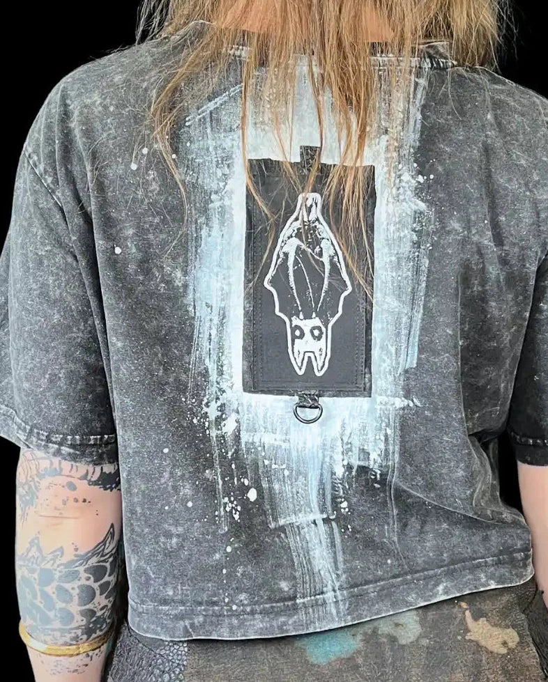 Painted Acid Tee • dark grey • Bat l • S
