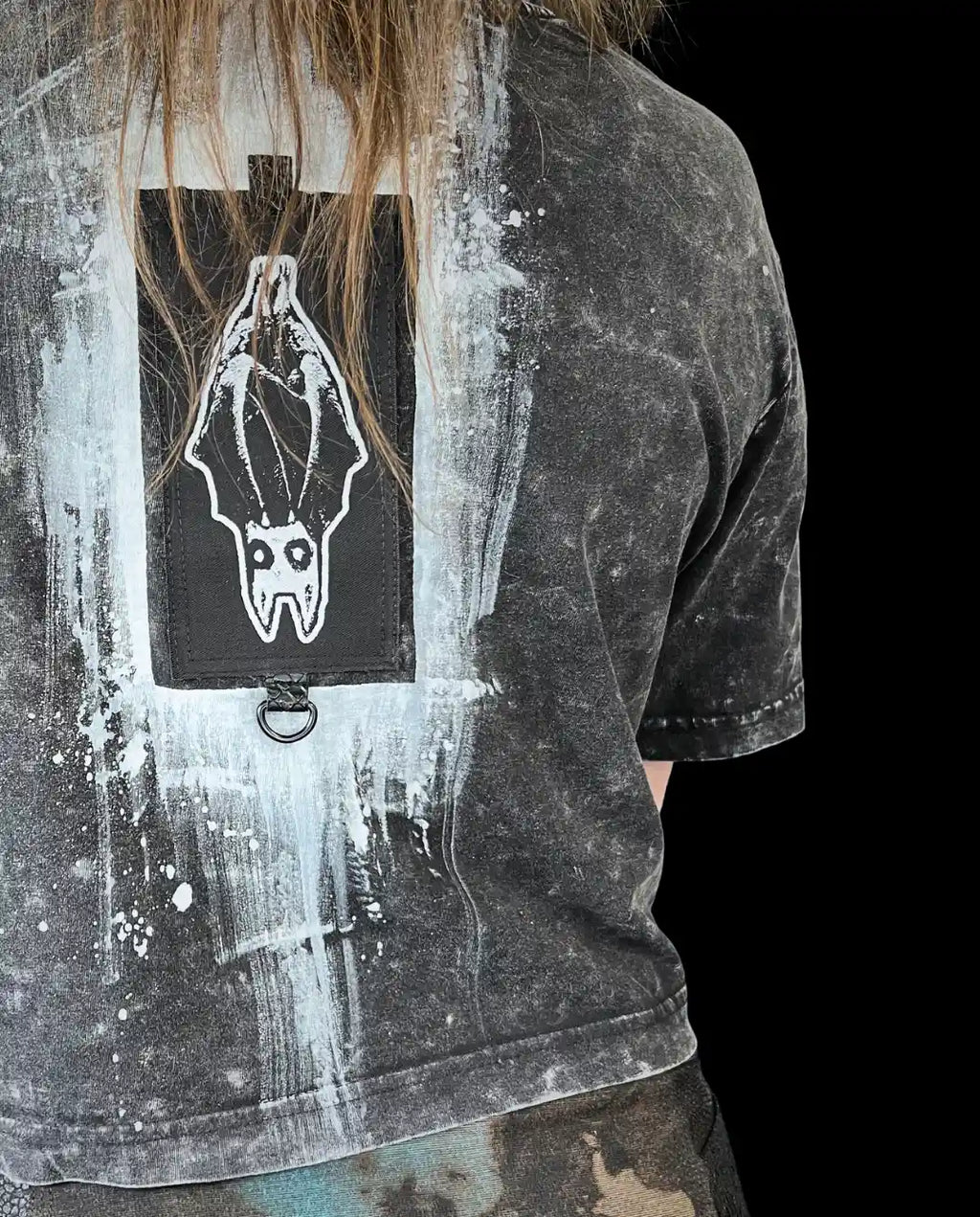 Painted Acid Tee • dark grey • Bat l • S