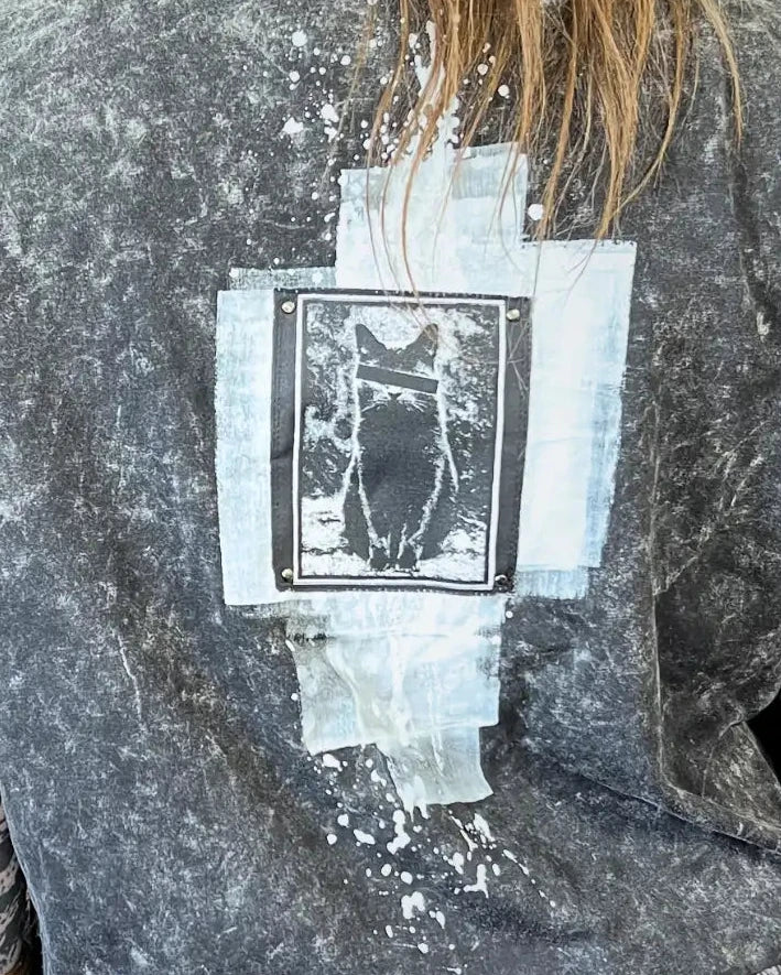 Painted Acid Tee • dark grey • blind cat II • L