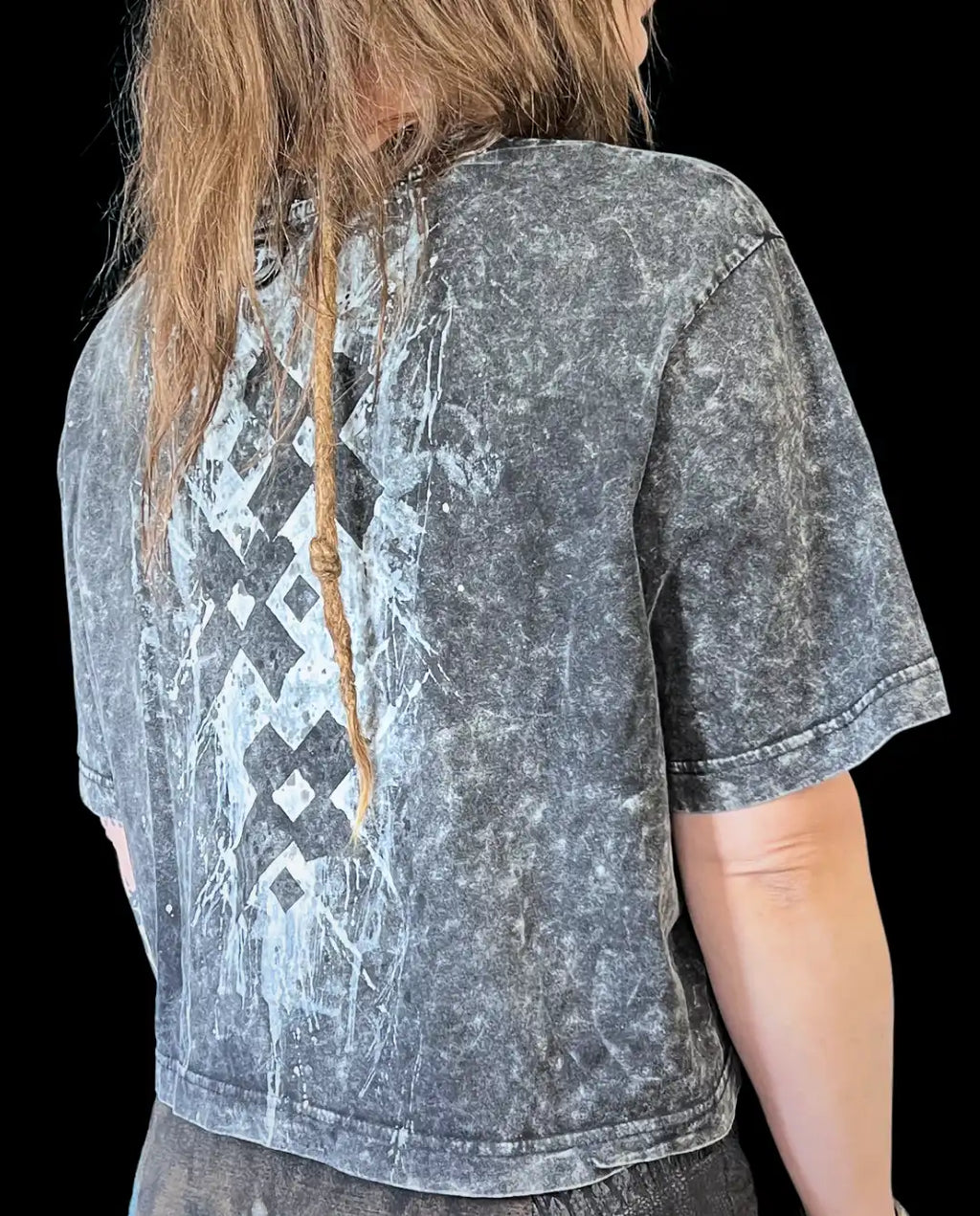 Painted Acid Tee • dark grey • crosses II • L
