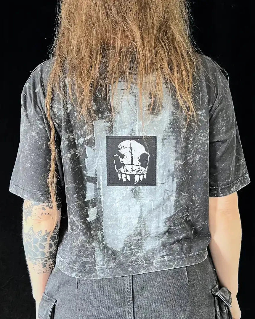 Painted Acid Tee • dark grey • Skull • M