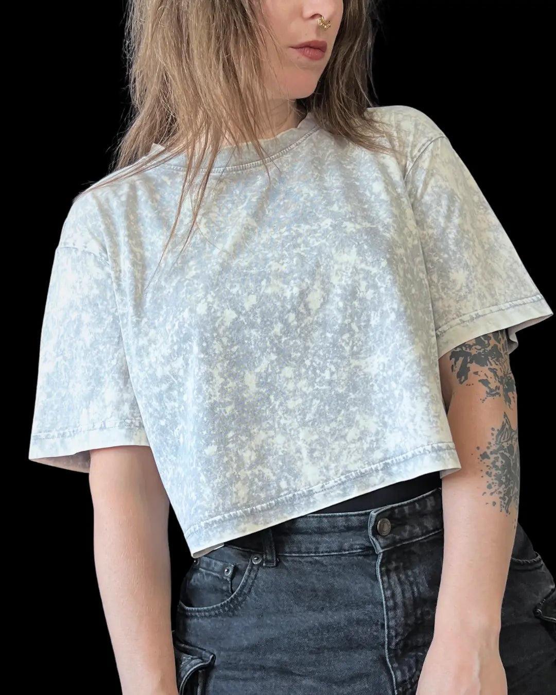 Painted Acid Tee • light grey • ONI DEMON