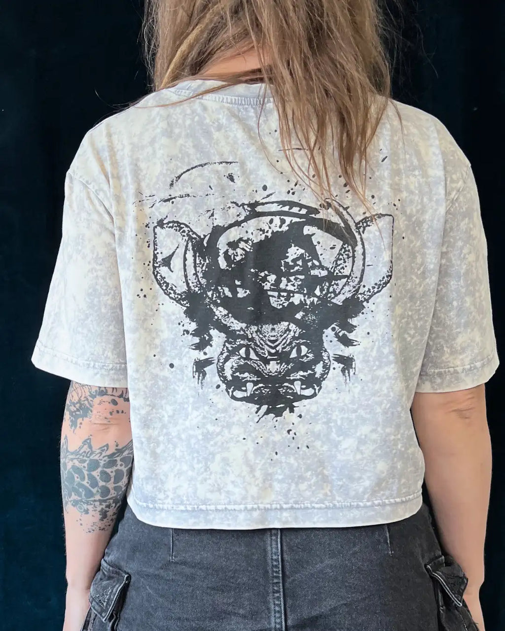 Painted Acid Tee • light grey • ONI DEMON