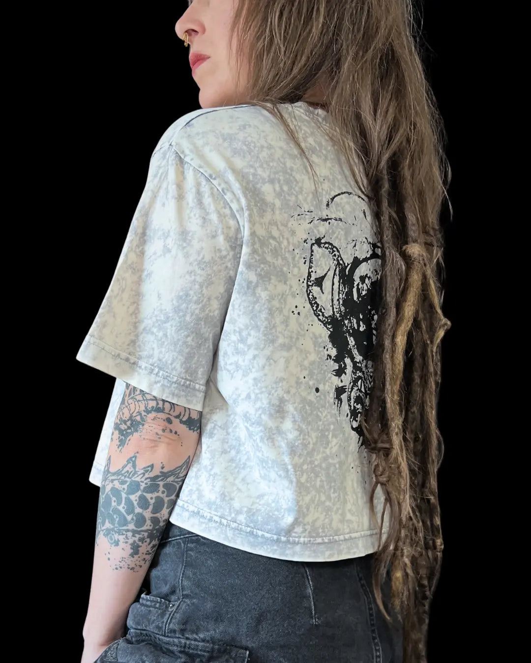 Painted Acid Tee • light grey • ONI DEMON