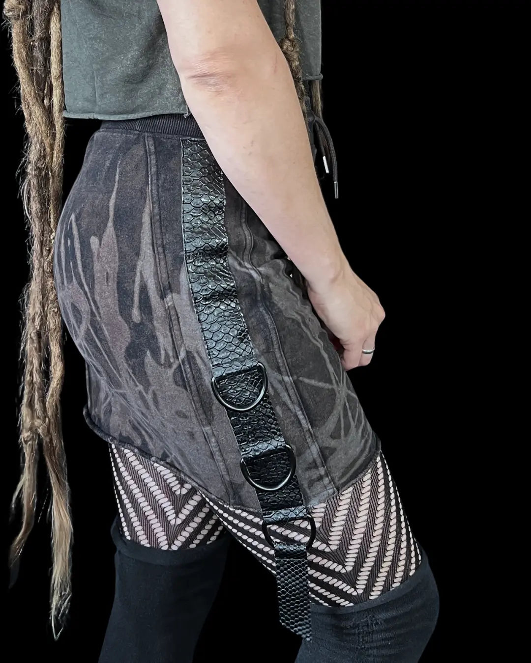 Miniskirt acid-bleached Joggerstyle