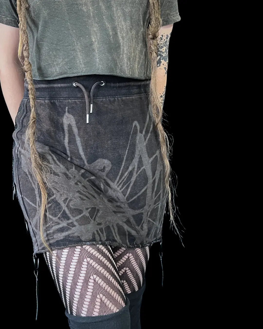 Miniskirt acid-bleached Joggerstyle