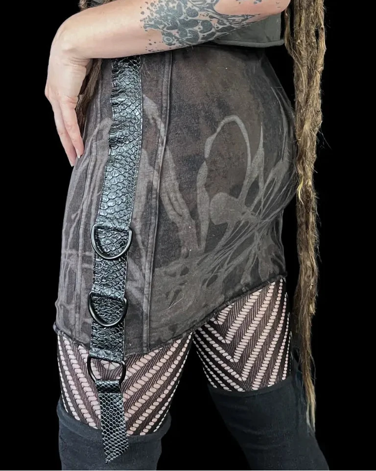 Miniskirt acid-bleached Joggerstyle