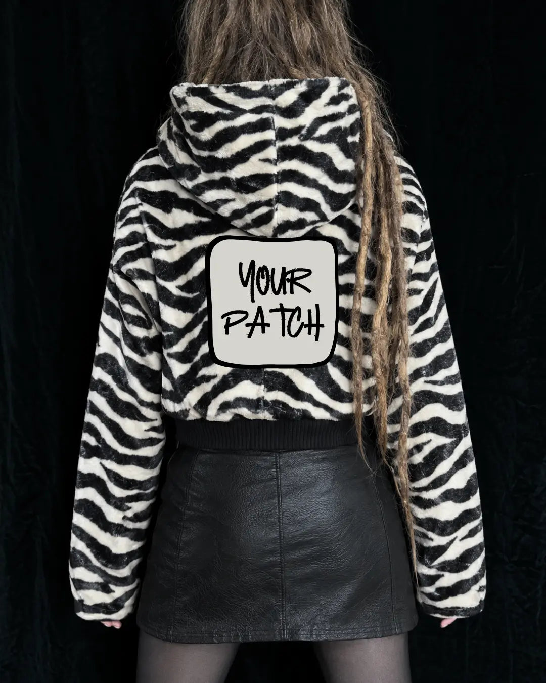 MTO Faux-Fur Jacket ZEBRA creme white