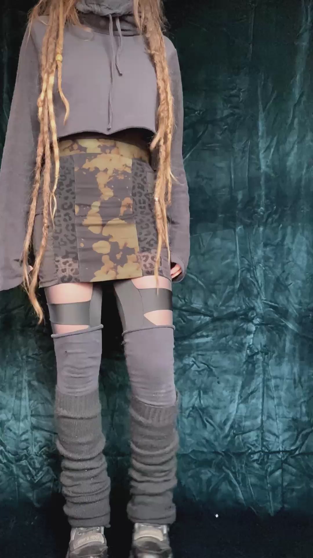 Minirock Tie Dye Leo Mesh/Wetlook